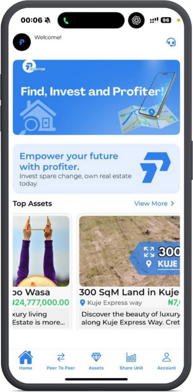 Profiter App Screenshot
